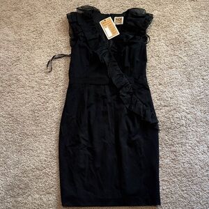 Nue by Shani Elegant Black One-Shoulder Dress